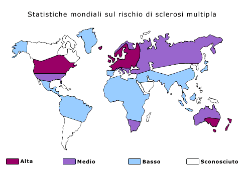 sclerosi multipla distribuzione globale